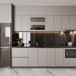 Tủ bếp hiện đại gỗ công nghiệp An Cường cao cấp LG-TB123