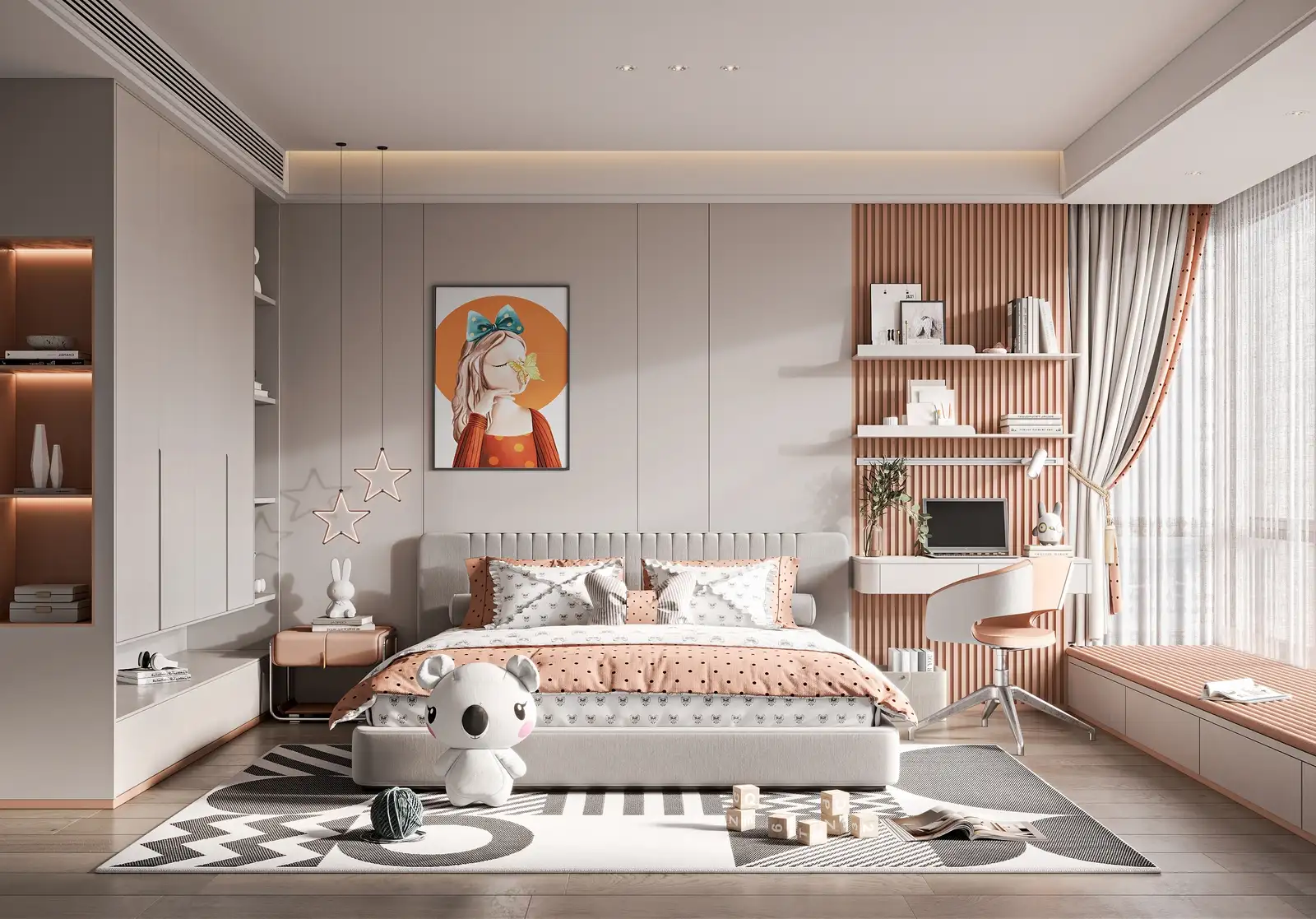 Nội thất phòng ngủ trẻ em đẹp ấn tượng PTE-02A