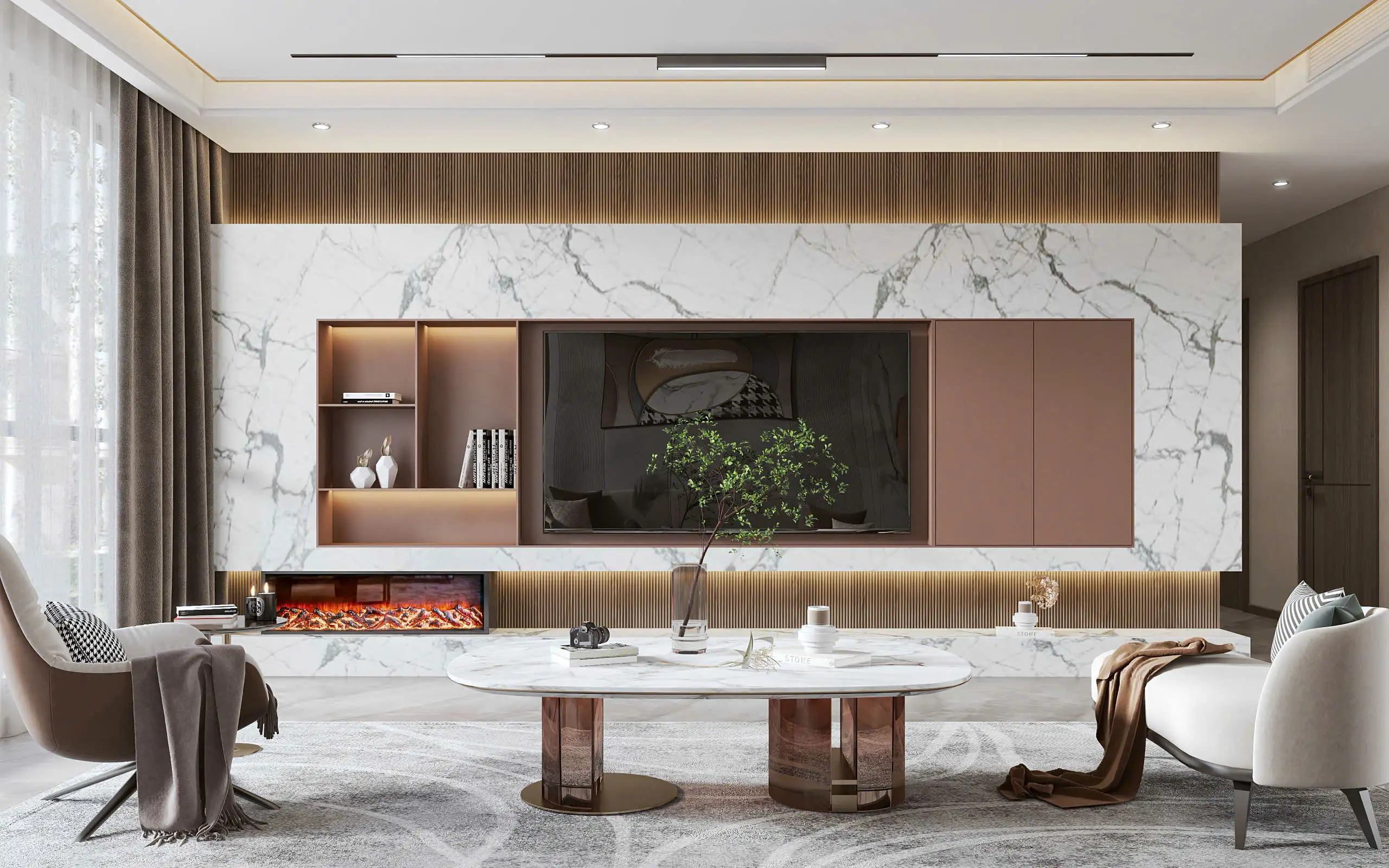 Nội Thất Phòng Khách Hiện Đại Sang Trọng PK-01A