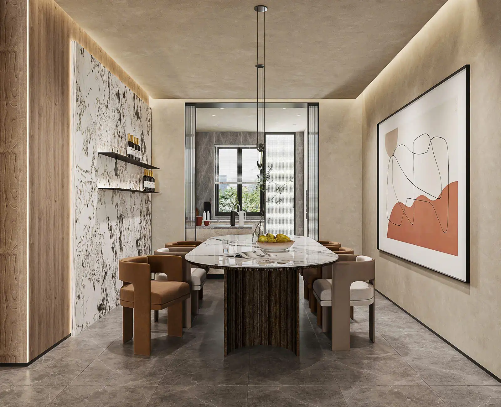 Bộ bàn ăn cho nhà phố đẹp BA-03A