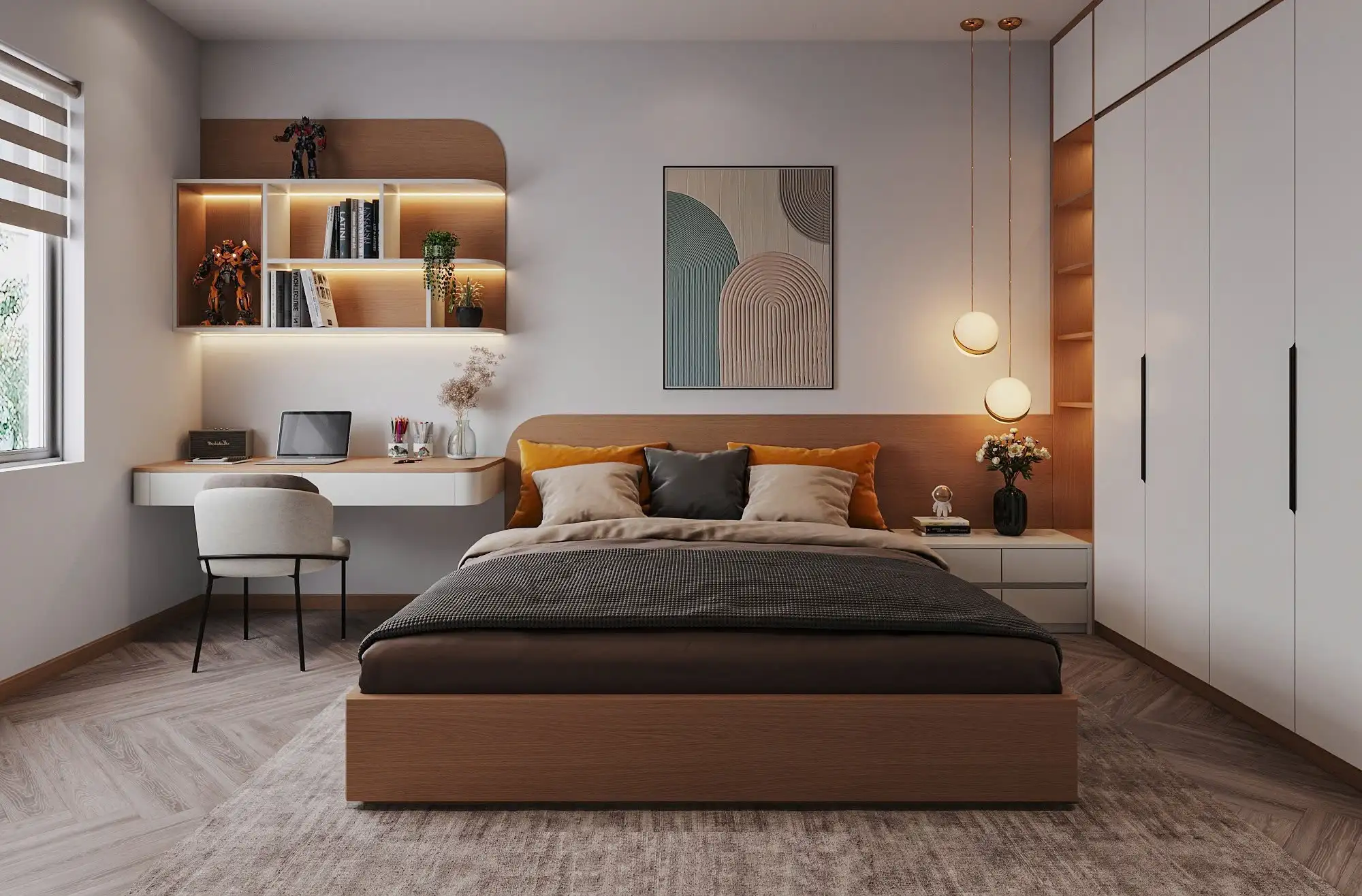 Thiết kế nội thất phòng ngủ trẻ em đẹp ấn tượng LG-PTE270